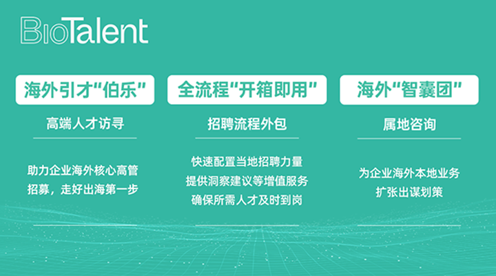 猎头公司腾博专业服务诚信本国际的海外分支团队BioTalent专注于生命健康领域的人才服务